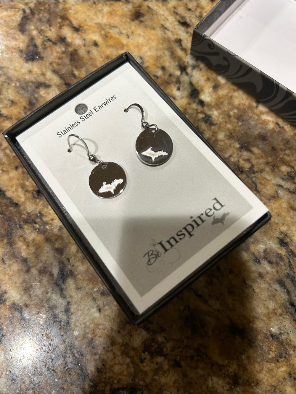 Be Inspired Silver upper peninsula Circle Drop Earrings - Women Jewelry